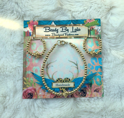 14k All gold 2pc Nuggets set #2 kids