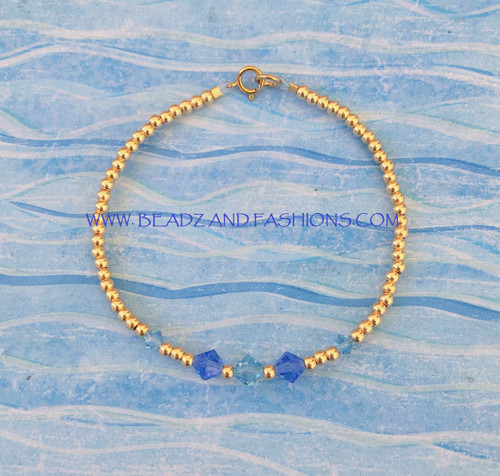 14k gold March & September mix bracelet #1