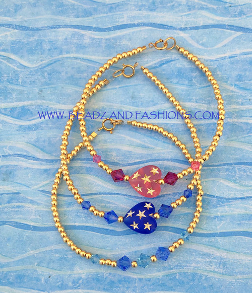 14k gold 3pc bracelet mix set #1