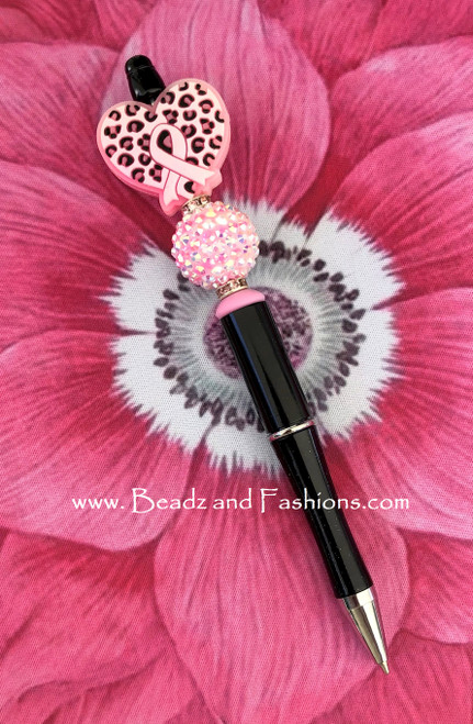 Breast Cancer Beadable pen #10