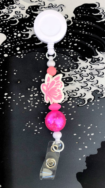 Breast Cancer Beadable badge  #8.