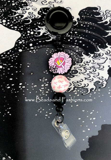 Breast Cancer Beadable badge  #4