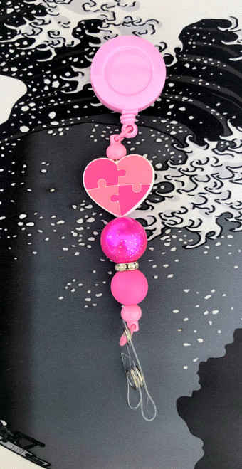 Breast Cancer Beadable badge  #5.