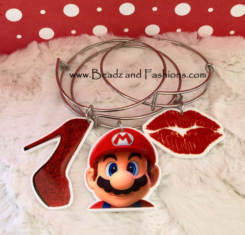 3 stack Mario expandable bracelet set