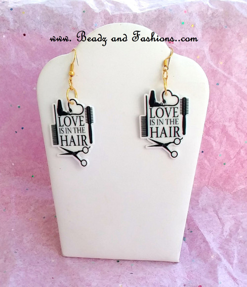 Love is in the hair  dangle earrings