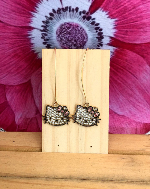 Rhinestone HK Gold earrings