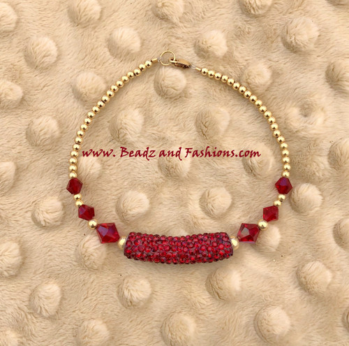 14k gold  jANUARY  pave bangle bracelet