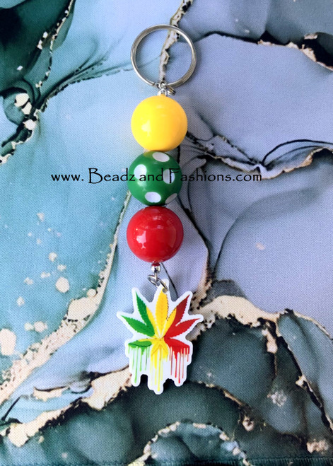 Weed plant Keychain #1A