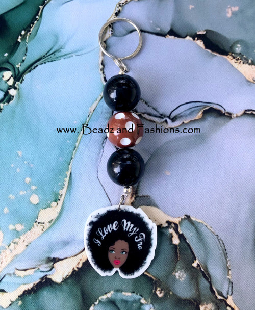 Love my fro Keychain #1