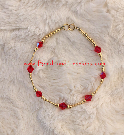 14k Gold July bracelet #5