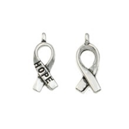 Breast cancer Silver hope Charm