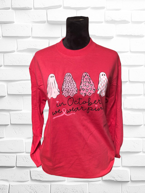 Breast Cancer ghost Long sleeve top
