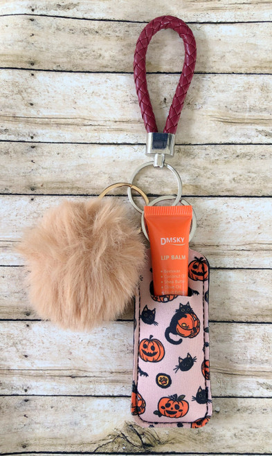 Orange Pumpkin Lip gloss Keychain #3