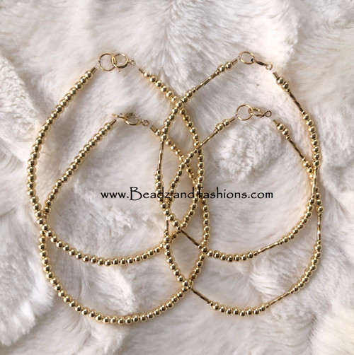 14k All gold 4pc small bracelet #1