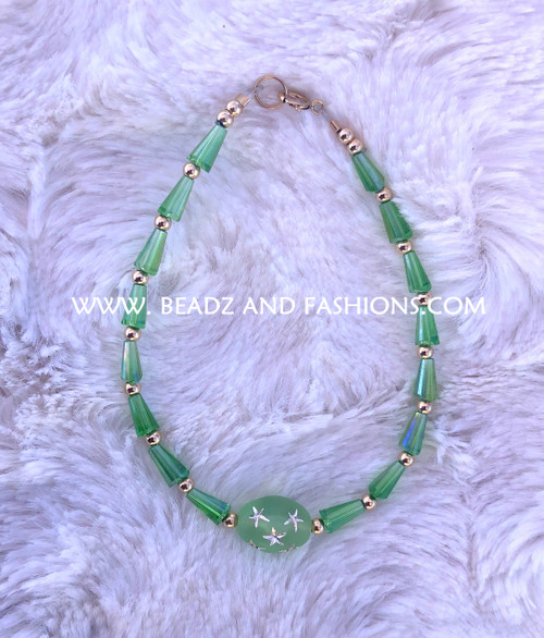 14k gold AUGUST OVAL TEARDROP stardust bracelet #1