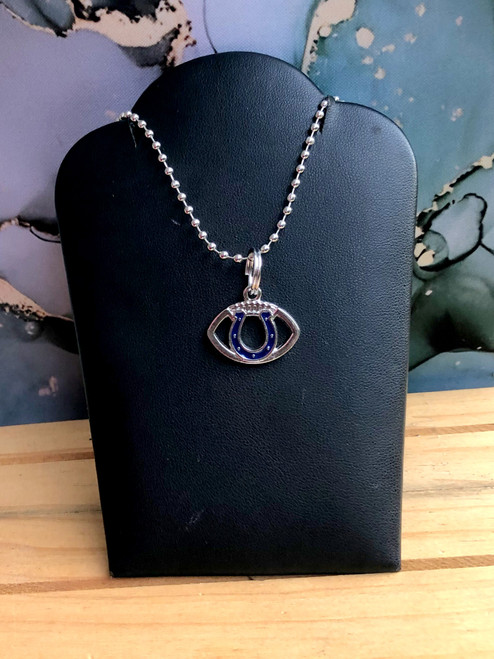 COLTS oval charm necklace