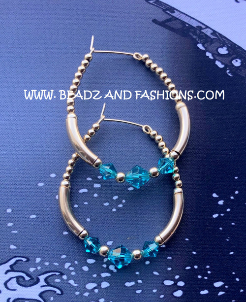 14k gold ANY COLOR  bangle hoop earrings #2