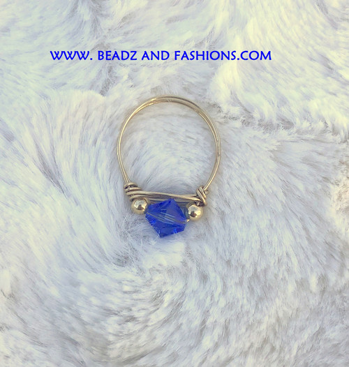 14k gold  September crystal ring #1