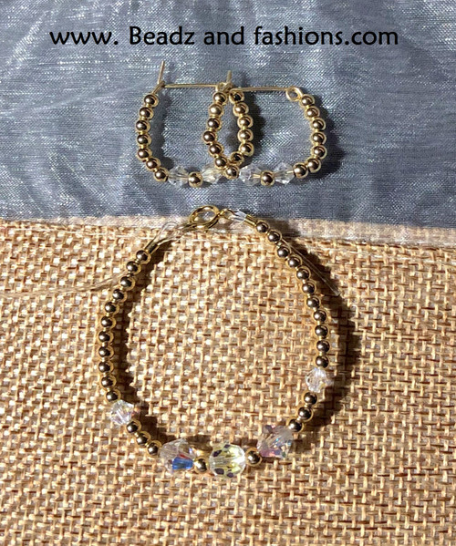 14k gold Clear 2pc set kids #2