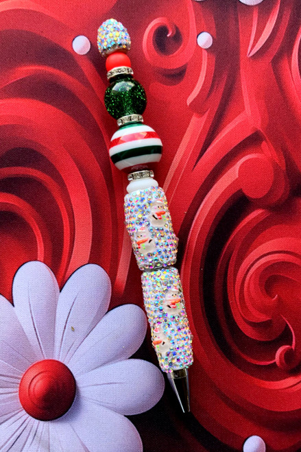 CHRISTMAS BLING custom beadable pen #2