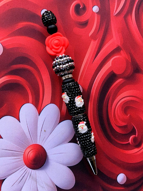 CHRISTMAS BLING custom beadable pen #6