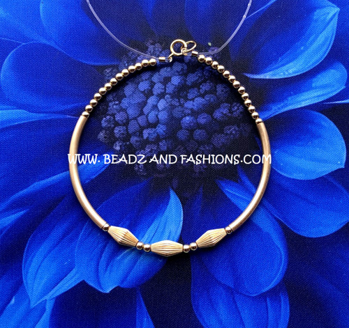 14k ALL gold torpedo skinny bangle #1