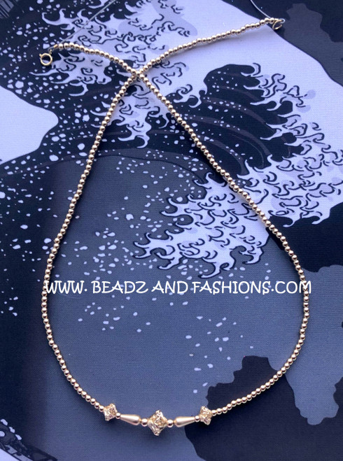 14k All gold Nugget necklace #3