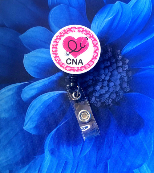 CNA pink planar badge reel
