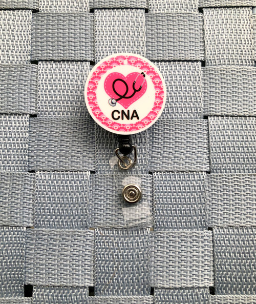 CNA pink planar badge reel