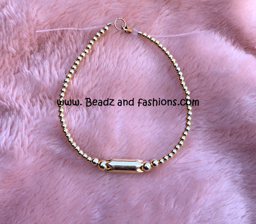 14k All gold shark tooth braceleT #6A