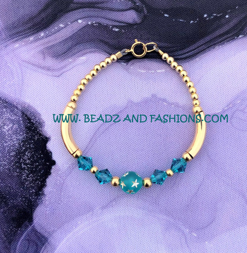 14k gold DECEMBER stardust bangle kids