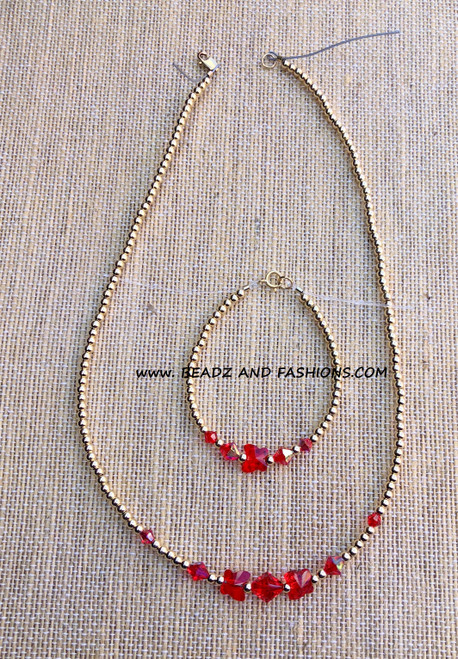 14k gold  2pc RED butterfly set kids #2B