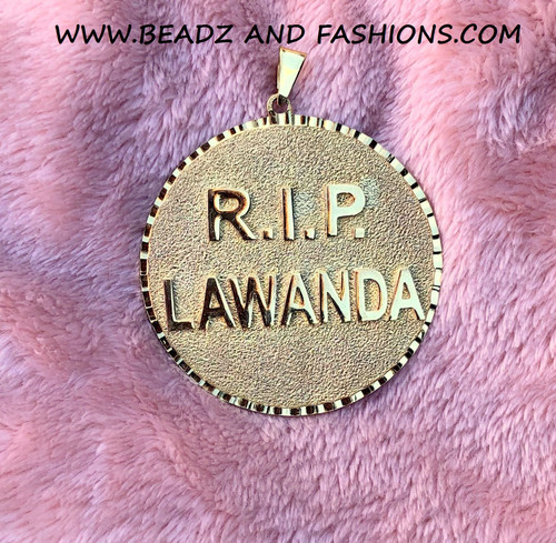 14k gold ROUND nameplate #2