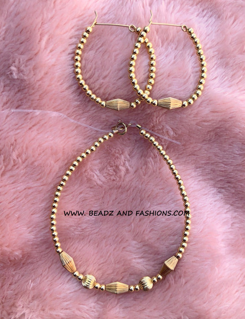 14k All gold 2pc torpedo set #2