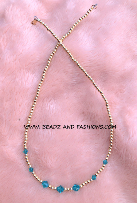 14k gold DECEMBER Birthstone basic necklace kids #1