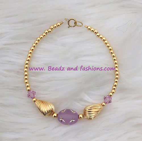 14k gold ANY COLOR Stardust twist teardrop bracelet