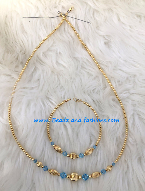 14k Gold ANY COLOR 2pc BALL & BARREL set #1B