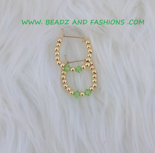 14k gold August XS earrings kids #2