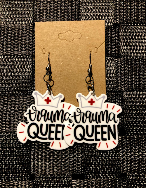 Trauma Queen dangle earrings