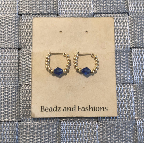 14k gold ANY SIZE September earrings