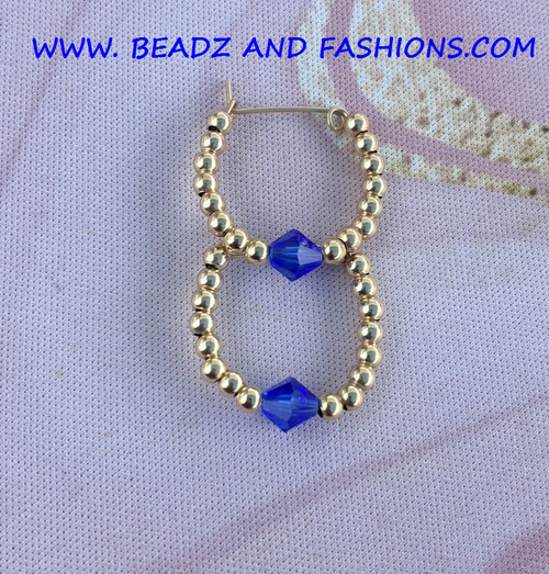 14k gold ANY SIZE September earrings KIDS