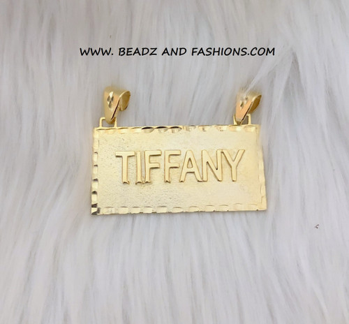 14k gold filled ANY NAME medium  Block nameplate #2
