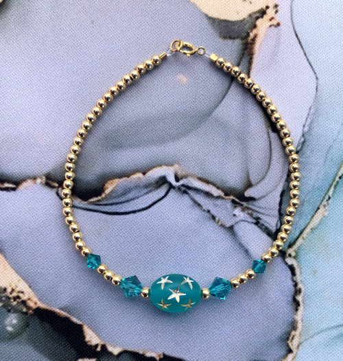 14k gold December OVAL stardust bracelet #1