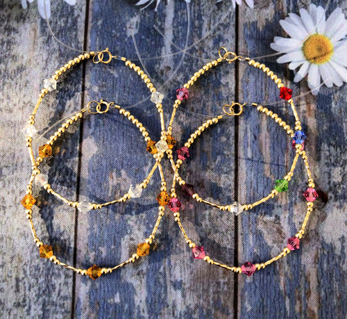 14k Gold ANY COLOR BIRTHSTONE bracelet #5