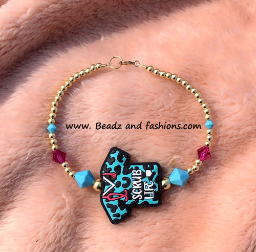 14k gold SCRUB LIFE bracelet #1