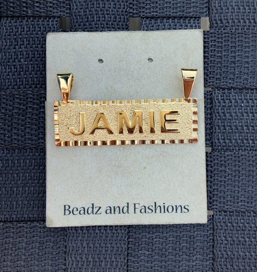 14k gold filled Jamie Block nameplate