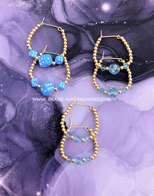 14k gold ANY STYLE MEDIUM March earrings