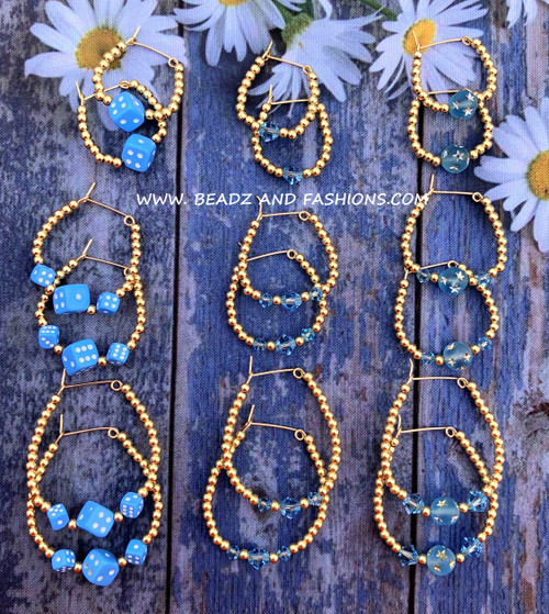 14k gold ANY STYLE ANY SIZE March earrings