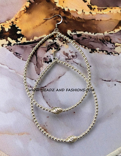 14K GOLD 3XL Barrel Twist earrings