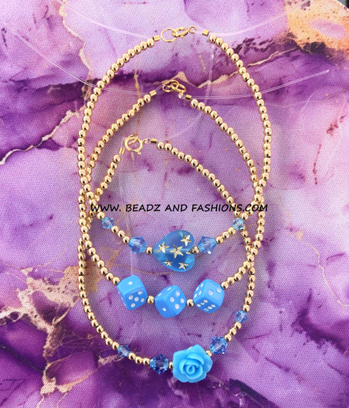 14k gold 3pc MARCH stack bracelet set #4